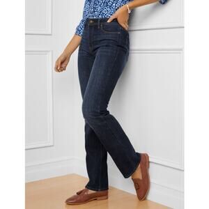 Talbots Barely Boot Jeans 14P Petite Dark Wash Stretch Denim Classic